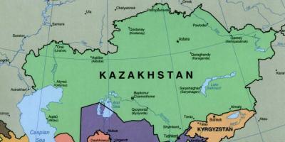 地图，哈萨克斯坦阿拉木图