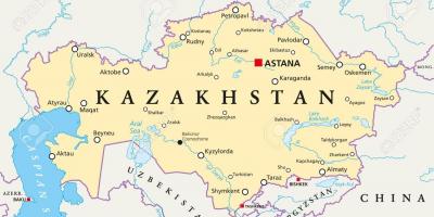 地图，哈萨克斯坦阿斯塔纳