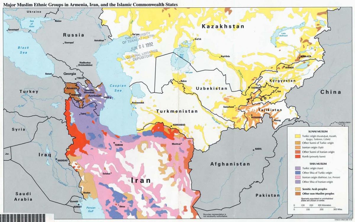 地图，哈萨克斯坦的宗教